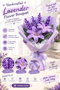 💜 Handmade Lavender Flower Bouquet